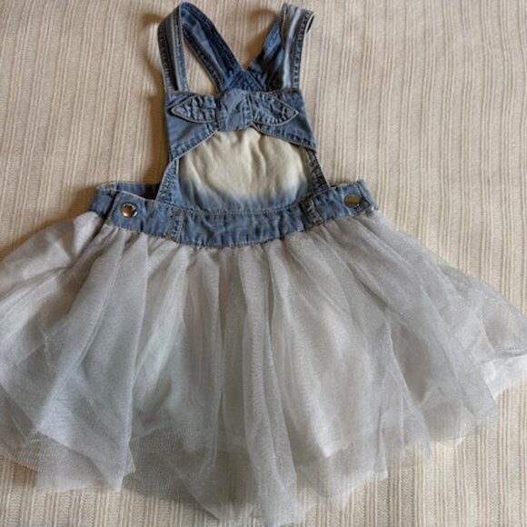 Mayoral 3-Piece Bundle | Embroidered Shirt  + 2 Jumper Dresses | 24M - Picture 5 of 13